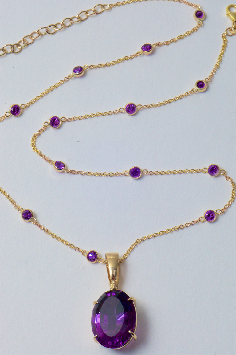 Colored Stones Necklace - Tutera Jewelry Design